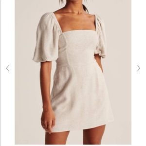 Abercrombie Linen Puff Sleeve Dress